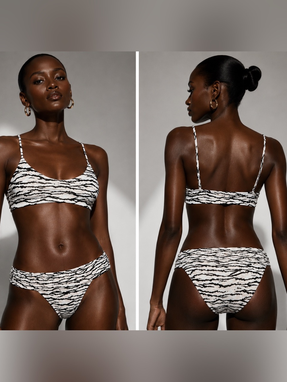 Melissa Odabash zebra print bikini. EUC